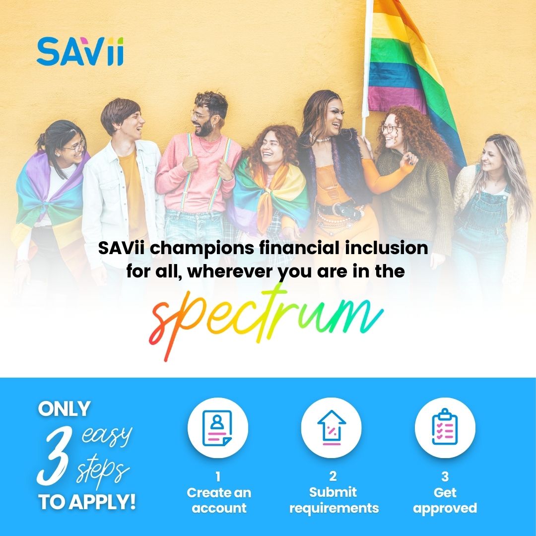 SAViiPH's tweet photo. This Pride Month, SAVii celebrates the diversity of our customers. 🌈

We believe that everyone deserves access to inclusive financial services.

Click here to get started: https://t.co/clpWhQbuvo
OR download our mobile app: https://t.co/bzCVJ2rGzH

#FinancialBuddy https://t.co/maFVwkBEFu