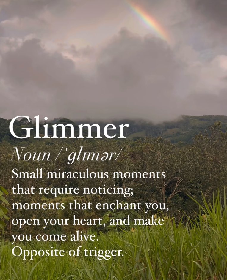 NickyMarrCoach's tweet photo. Glimmers 
They’re everywhere. 
You just have to look for them. https://t.co/h9Jiyx16AS