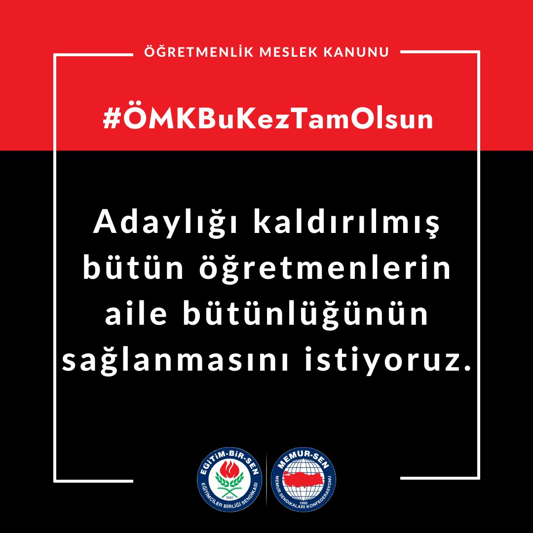 ErmisErol's tweet photo. 🔴 Adaylığı kalkan bütün öğretmenlerin aile bütünlüğünün sağlanmasını istiyoruz. 

🔵 Uzman öğretmenliğe esas hizmet süresinin 5 yıl, başöğretmenlik için 10 yıl olmasını istiyoruz. 

🟢 Millî eğitim uzmanı, il millî eğitim müdür yardımcısı, ilçe millî eğitim müdürü, araştırmacı, şube müdürü, eğitim müfettişi/müfettiş yardımcısı, ve eğitim uzmanı kadrolarında bulunanlara uzman öğretmenlik/başöğretmenlik hakkı tanımalıdır.

⚫️ Sözleşmeli öğretmenlik kaldırılmalıdır. 

#ÖMKBuKezTamOlsun