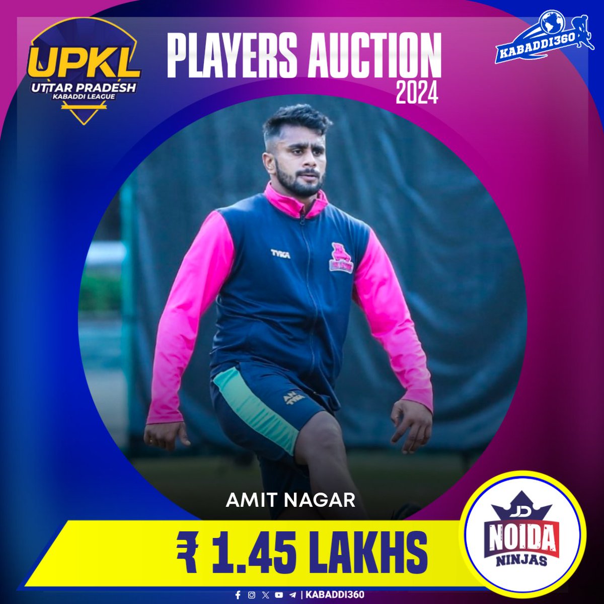 Kabaddi_360's tweet photo. Amit Nagar gets his UPKL team, Noida Ninjas
.
.
.
#UPKL #amitnagar
#uttarpradeshkabaddi
#upklauction
#kabaddi360 https://t.co/8XzhdaHLoh