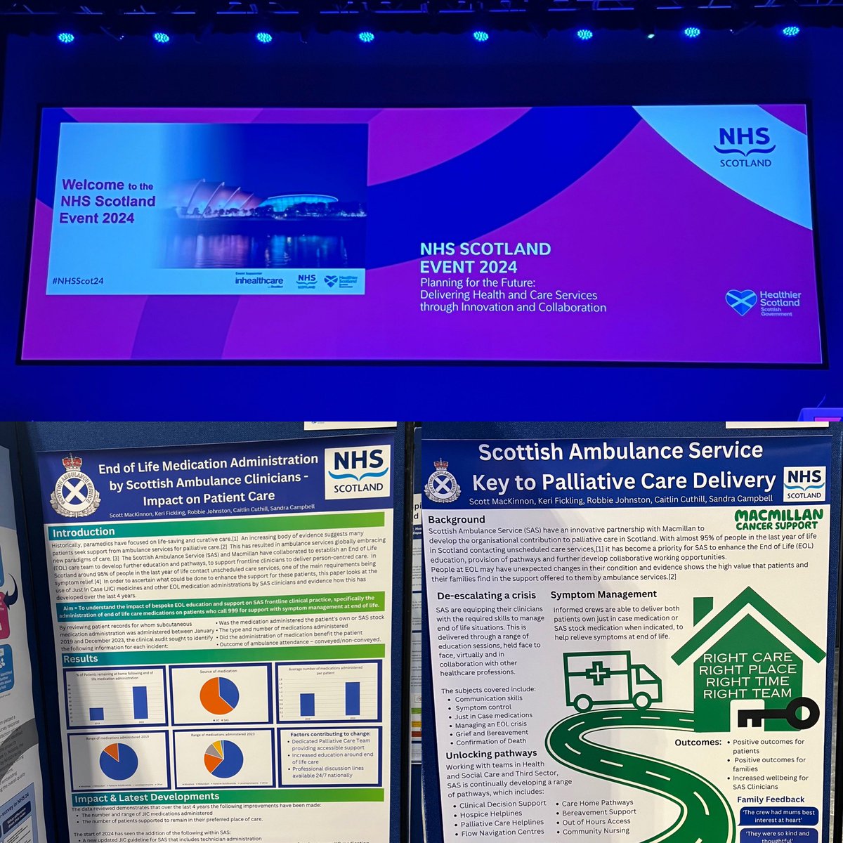 The team are at today’s #NHSScot24 event today with 2 posters on display! Looking forward to hearing from all the speakers through the day