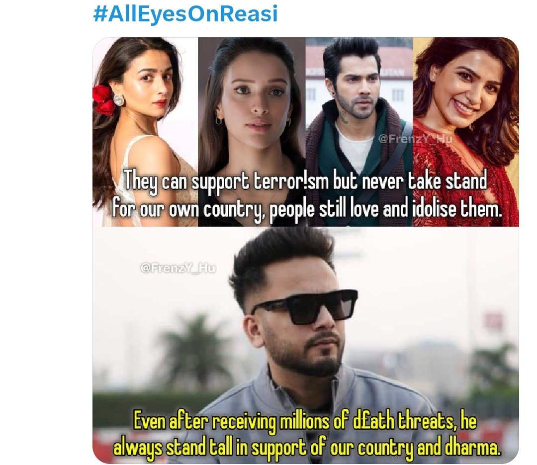 sameersingh79's tweet photo. #alleyesonreasi
#AllEyesOnReasi https://t.co/hvAeR4stn8