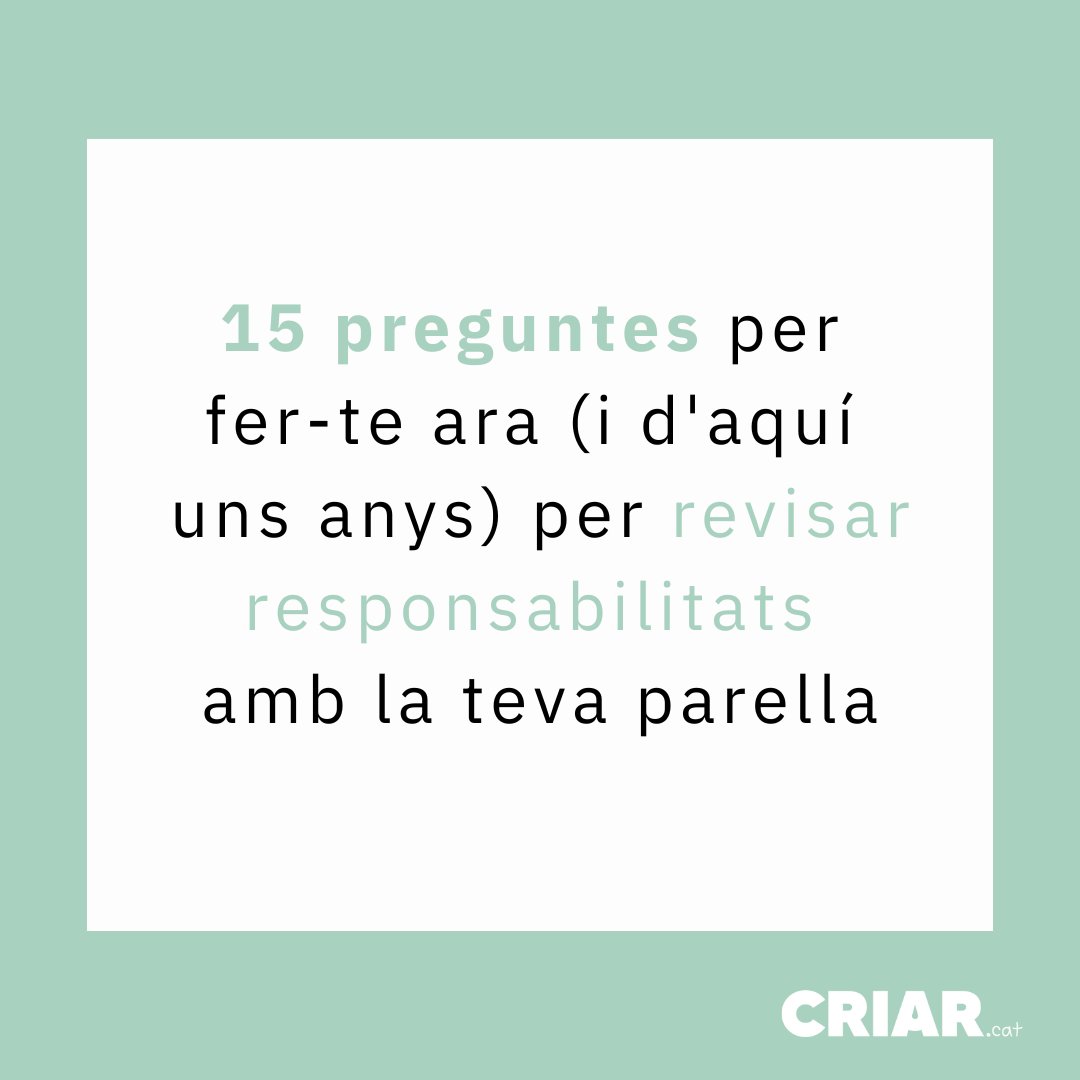 criarcat's tweet photo. 🔥 Visibilitzem i posem consciència en la càrrega mental de les famílies i de les dones, sobretot! Qui té sobrecàrrega mental a casa? Fes el test! ✅❎
https://t.co/CX2kwiwu4d https://t.co/cR2S2xYGQq