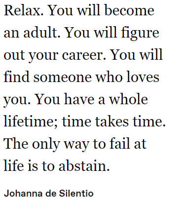 JoinDoForYou's tweet photo. #MotivationMonday with #DoForYou 

"Relax. You will become an adult. You will figure out your career. You will find someone who loves you. You have a whole lifetime; time takes time. The only way to fail at life is to abstain." - Johanna de Silentio https://t.co/NKQq5s9ksB