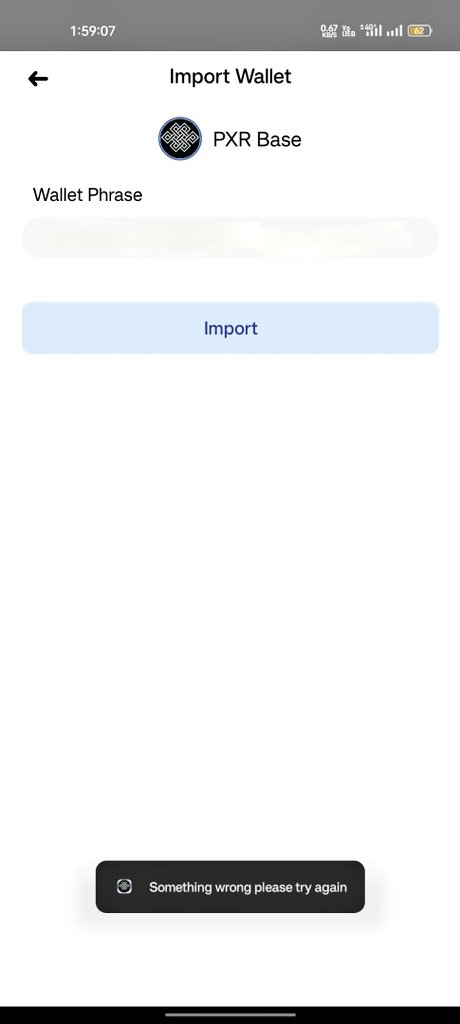 Sanjaybki23's tweet photo. @PxrBase Something wrong please try again issue #pxrnetwork #pxrbase #pxrteem https://t.co/IsU5yldFky