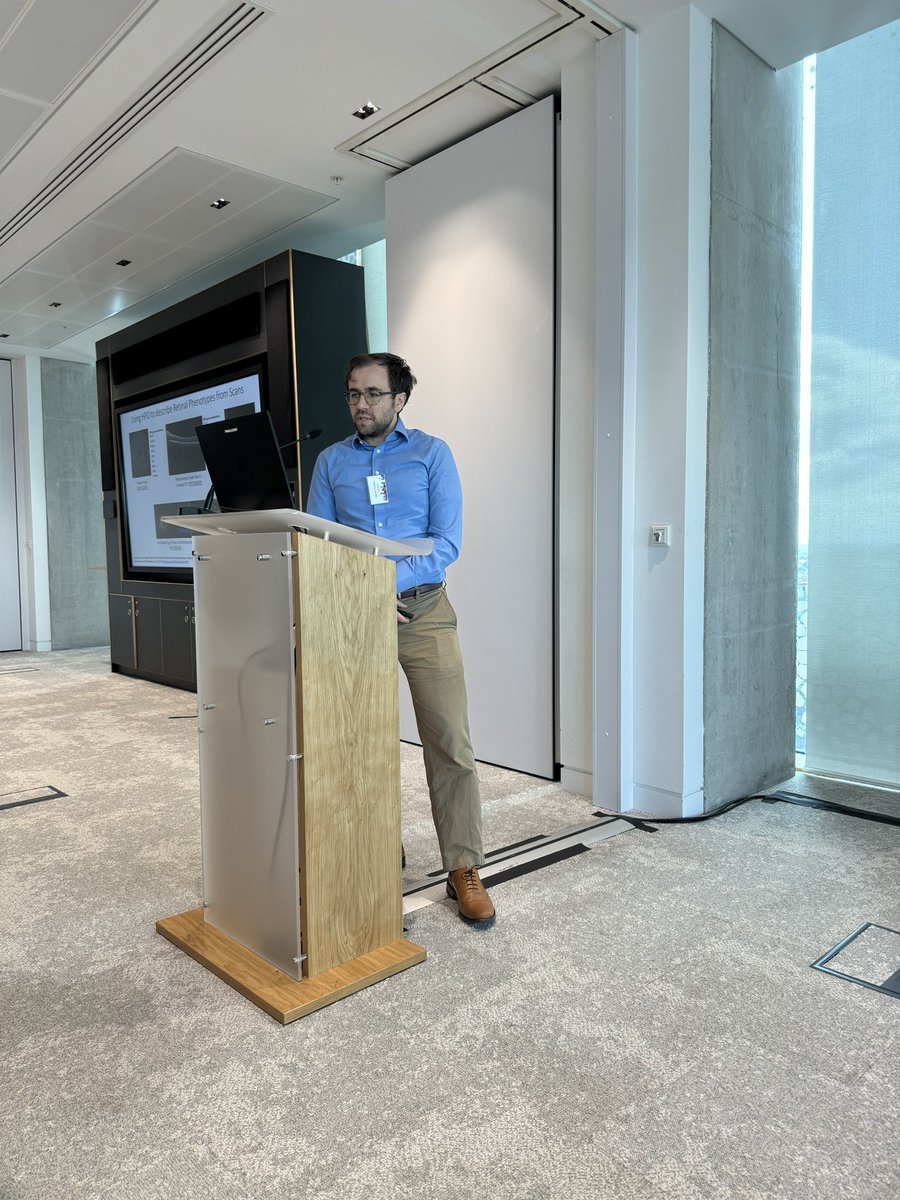 UK Eye Genetics Group (@ukeyegenetics) on Twitter photo First speaker is <a href="/npontikos/">Nikolas Pontikos</a> from <a href="/UCLeye/">UCL Institute of Ophthalmology</a> sharing insights on his work using #AI to improve genetic diagnosis! #UKEGG2024 First speaker is <a href="/npontikos/">Nikolas Pontikos</a> from <a href="/UCLeye/">UCL Institute of Ophthalmology</a> sharing insights on his work using #AI to improve genetic diagnosis! #UKEGG2024