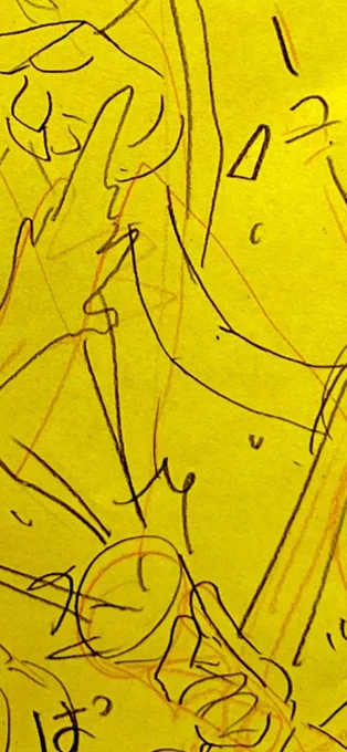 色んな人に摩天楼は?言われたが、ここや 鉛筆いれわすれ 数分落書き垂れ流しだからしゃあない!
