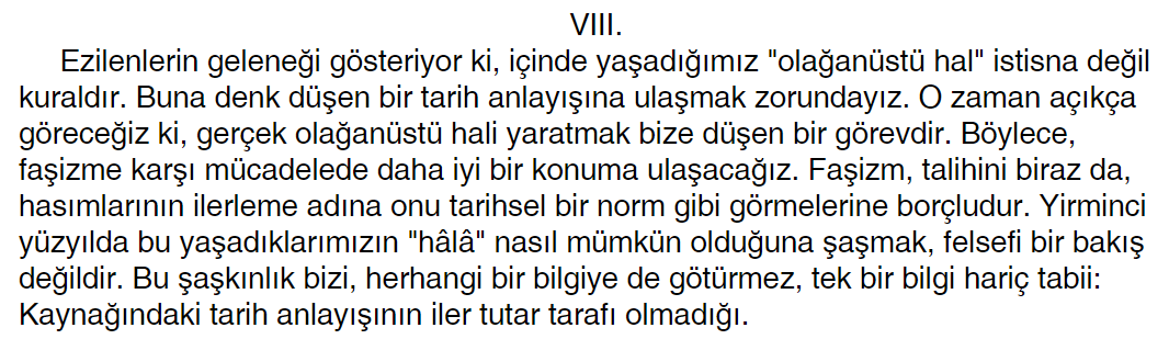 KansuYildirim's tweet photo. Dün geceden beri o kadar faşizm analizi yapılmış ki, hala şunu paylaşan olmadı mı ya, çok ilginç, sitenin performansında kayıp var.

W. Benjamin, "Tarih Kavramı Üzerine" https://t.co/WTMSkwBSIR
