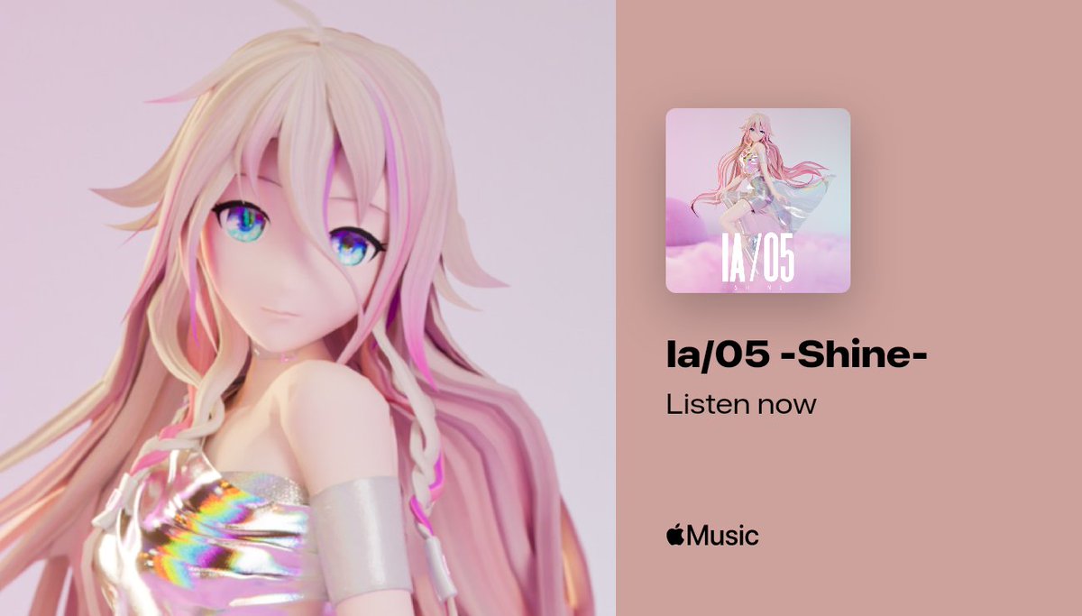 1st_PLACE0302's tweet photo. #IA's latest album "IA/05 -SHINE-" ranks 1st on Apple Music in Estonia🎉✨
Please continue to listen to it and support IA!
Click here to listen▼
https://t.co/1tJjOjI0Qv
#AppleMusic #JPOP #星見の唄 #INTERGALACTIA #IA05 https://t.co/jKygjAscNb