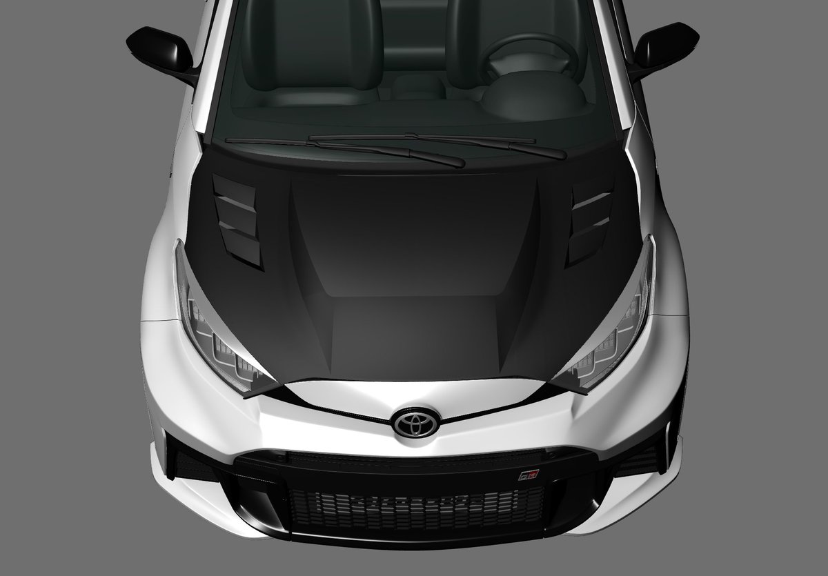 GRヤリスのリアウィングとボンネットの形状確定❗