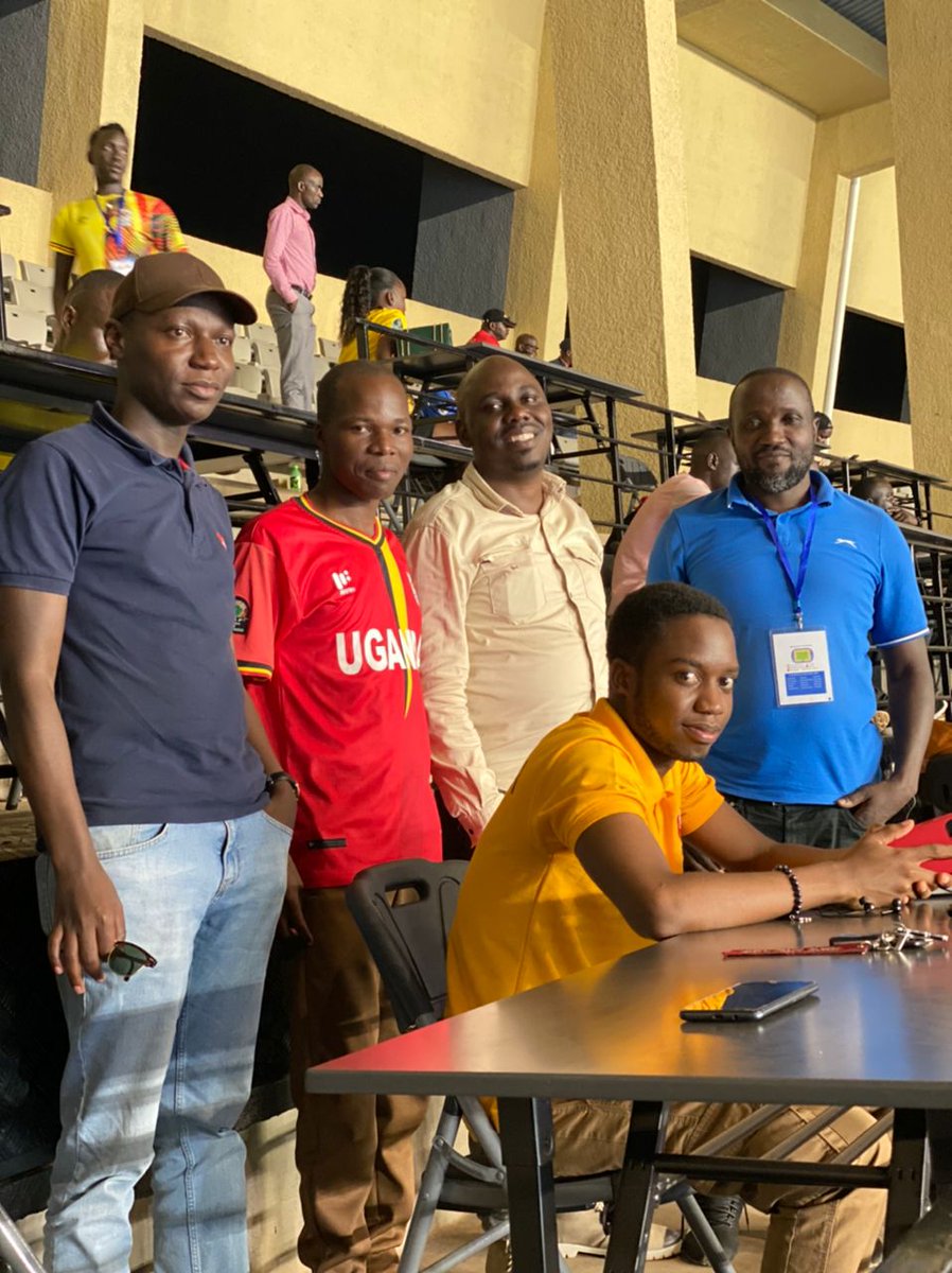 RobertonyangoU's tweet image. The @ubctvuganda team that cheered @UgandaCranes against Botswana is returning for Algeria tonight.
#SameTime #SameVenue #SameEnergy