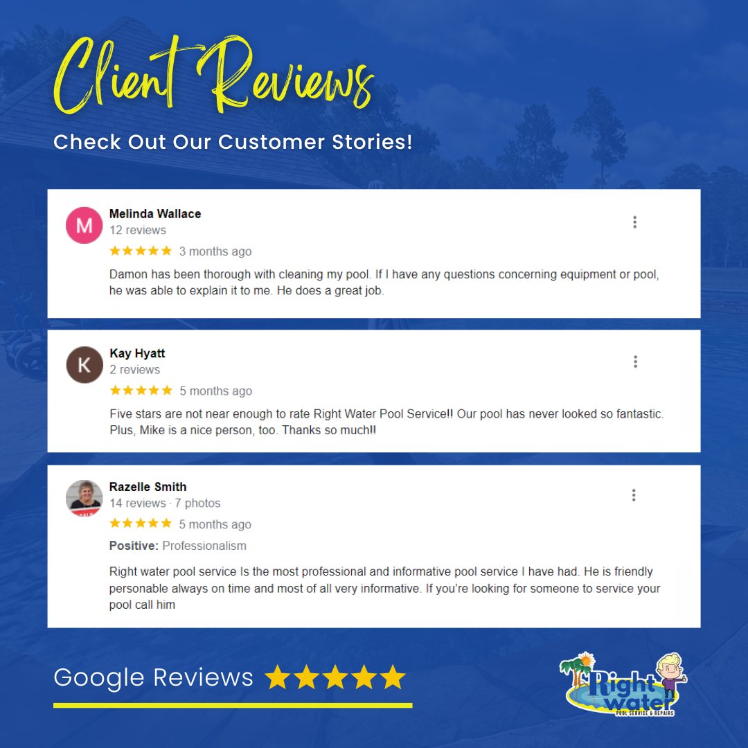 RightWaterPool's tweet image. Right Water Pool Service, led by Michael Hawkins with 8 years of industry experience, is dedicated to delivering exceptional pool maintenance and cleaning services. 

📞 832-208-2232
✉️ info@rightwaterpools.com

#BackyardOasis #RightWaterPoolService