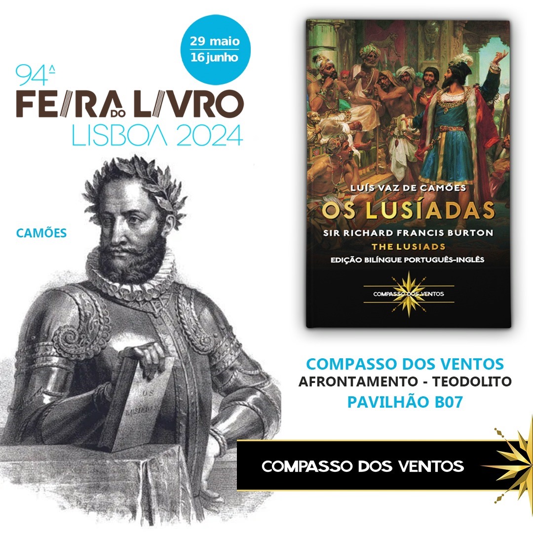 compassoventos's tweet photo. 📚 Encontra a obra-prima do nosso maior símbolo em nossa exclusiva edição bilíngue, integral e capa cartonada, para OS LUSÍADAS: THE LUSIADS no nosso pavilhão B07 na @feiradolivrodelisboa . ✨️

@FLivroLisboa
@compassodosventos

#Camões #OsLusiadas #TheLusiads #diadeportugal https://t.co/nRV06TlNhu