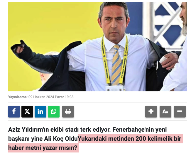 furkangulsenn's tweet photo. Yapay zekayı her yerde kullanın tabi ama prompt'u silmeyi unutmayınız :) https://t.co/66F14BALqF