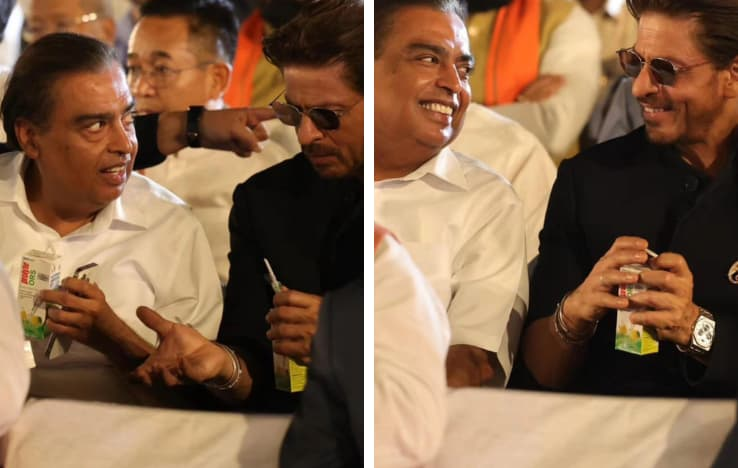 fela_news's tweet photo. Bollywood stars Mukesh Ambani and Shah Rukh Khan attended Prime Minister Narendra Modi's oath-taking ceremony, discussing ORS packages, sparking a Reddit thread. Modi took office for a historic third term. #mukeshambani #shahrukhkhan #pmmodioath
https://t.co/msmGnIMSXh https://t.co/IDGI8oa2aT
