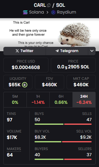 Gifnano's tweet photo. Who gonna tell them that the original is sitting at $41k mc??

$carl $pickle https://t.co/qkwh6INjgK
