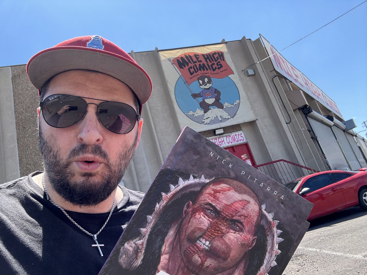 NickPitarra's tweet photo. Dropped a few signed copies of #AxWielderJon off at @MileHighComics …just an incredible comic shop…the girls had a blast! https://t.co/Gt0SUmeqty