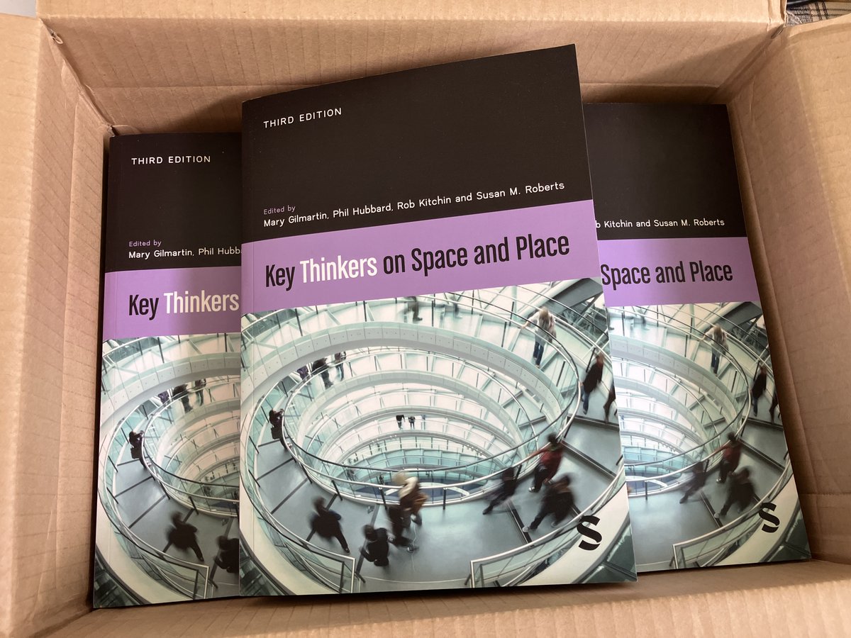 RobKitchin's tweet photo. Key Thinkers on Space and Place, 3rd edition, is now published. 62 chapters - 34 of them new additions (38 archived from 2nd ed). Thanks to all the authors for entries and to co-editors @m_gilmartin, @PhilHubbard1 &amp; @roberts_sue. https://t.co/fiUFhmyLOk https://t.co/AUB8Najwks