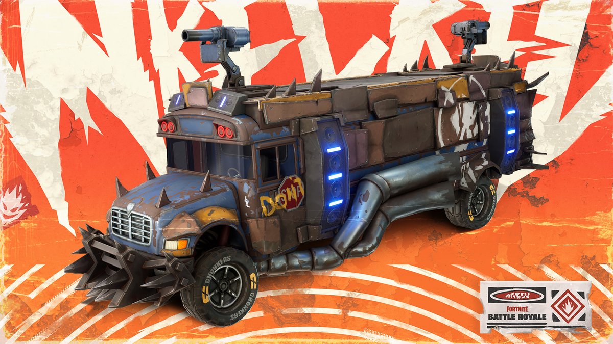 Have you guys heard yet?   "Gimme Chocolate!!" was just added to the War Buss and Nitrodome on Fortnite! It's a new feature in the Wrecked season.  Enjoy the song while playing the game!🍫 

#BABYMETAL #GimmeChocolate 
<a href="/FortniteJP/">フォートナイト</a> <a href="/FortniteGame/">FortniteGame</a>