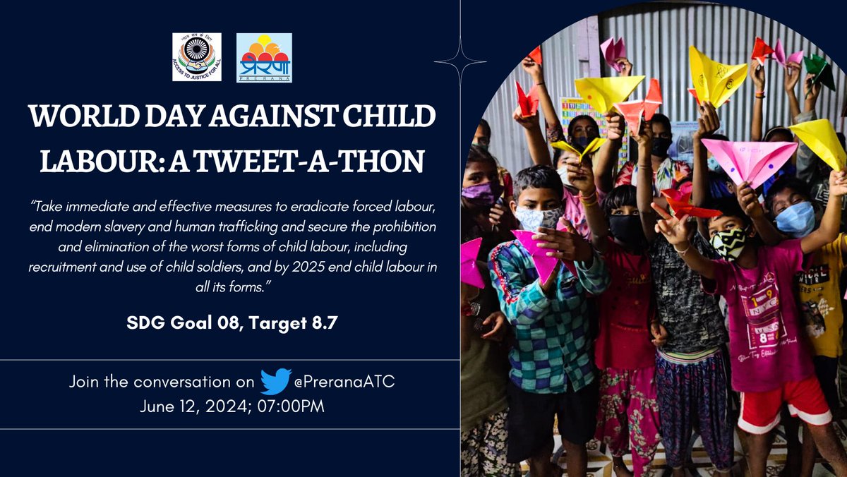 Join us on 12th June, 07:00 PM for a Tweet-a-thon on #WorldDayAgainstChildLabour as we share our experiences of working with children from marginalised communities. Together, let's act on our commitment to prevent child labour of all forms!
#LetsTalkChildCare #childrights