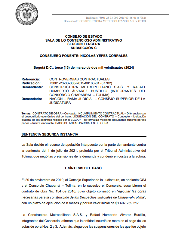 articulo20's tweet photo. SENTENCIA RECOMENDADA 🗣 

#Contencioso

@consejodeestado explica la diferencia entre la responsabilidad contractual y la ruptura del equilibrio económico del contrato

RAD: 00166-01 (67782) https://t.co/EyJnMCBzCd