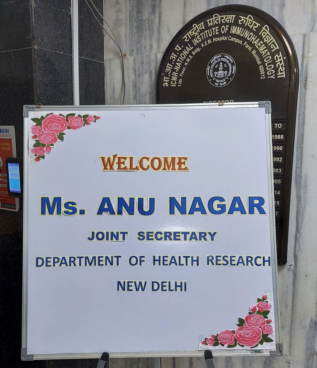 ICMR-NIIH (@icmrniih) on Twitter photo Smt. Anu Nagar, Joint Secretary <a href="/DeptHealthRes/">Department of Health Research, MoHFW</a> , and Dr. R. Lakshminarayanan, Deputy Director General (Admin), ICMR visited <a href="/IcmrNiih/">ICMR-NIIH</a> on June 10, 2024. They had insightful interactions with the scientists and administrative staff at #ICMRNIIH, Mumbai.
#HealthResearch #MoHFW #ICMR Smt. Anu Nagar, Joint Secretary <a href="/DeptHealthRes/">Department of Health Research, MoHFW</a> , and Dr. R. Lakshminarayanan, Deputy Director General (Admin), ICMR visited <a href="/IcmrNiih/">ICMR-NIIH</a> on June 10, 2024. They had insightful interactions with the scientists and administrative staff at #ICMRNIIH, Mumbai.
#HealthResearch #MoHFW #ICMR