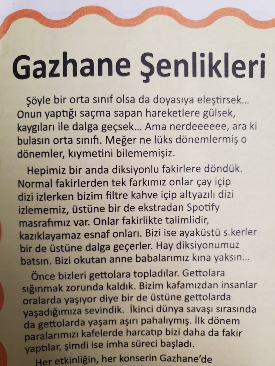 Şöyle net tespitler yapabilen kaç kişi tanıyoruz? Ben söyleyeyim, bir. :)