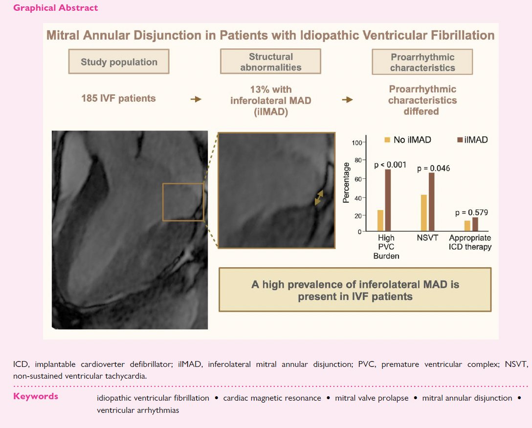 Emanuele Monda (@mondaemanuele) on Twitter photo Mitral annular disjunction in idiopathic ventricular fibrillation patients: just a bystander or a potential cause?
<a href="/ESC_Journals/">European Society of Cardiology Journals</a> <a href="/escardio/">European Society of Cardiology</a>
academic.oup.com/ehjcimaging/ar… Mitral annular disjunction in idiopathic ventricular fibrillation patients: just a bystander or a potential cause?
<a href="/ESC_Journals/">European Society of Cardiology Journals</a> <a href="/escardio/">European Society of Cardiology</a>
academic.oup.com/ehjcimaging/ar…