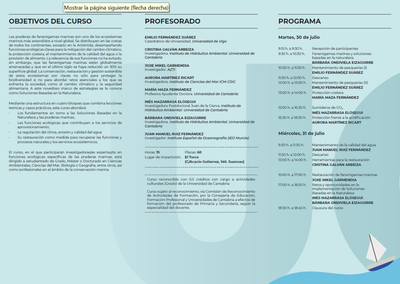 📣Has oído hablar de las soluciones basadas en la #naturaleza? te interesa o trabajas en #conservaciónmarina?🐟🌱🌊 Este curso shorturl.at/TgKWI de <a href="/cursosveranouc/">Cursos de Verano UC - @unican</a> te interesa!!! programa 👆abierto el plazo de matricula!!