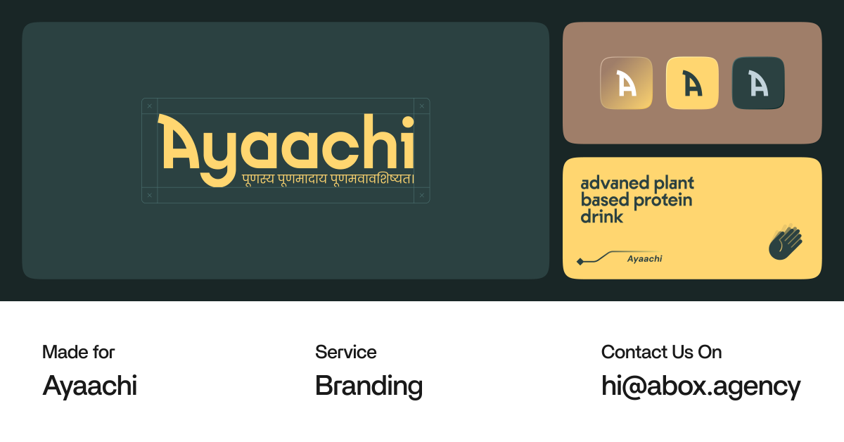 aBox_Agency's tweet photo. 🚀 Introducing our latest project: Ayaachi's brand revamp! 🎨

from logo love to online oomph, we've sprinkled our magic.

Check it out at https://t.co/hUUAyd31O8 and let's brew some brand buzz and mail us at hi@abox.agency! 📢✨

Branding #Design #Ayaachi #aBoxAgency https://t.co/gi8FIyiVtH