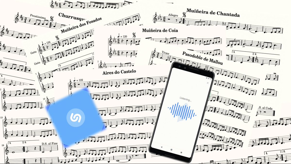 rv_hilda's tweet photo. Seguro que has buscado una canción con @Shazam (no usa IA 🤫) o con #HumToSearch de Google. Pero... ¿sabías qué? No se puede buscar partituras tarareando. Este #HiloTesis relata la unión entre música y bioinformática para remediar este olvido de Shazam y Google. @CrueUniversidad https://t.co/xVKC9J9VxP
