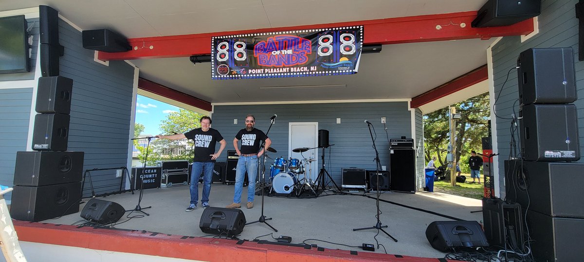 OceanCntyMusic's tweet photo. Battle of the Bands.   Bandshell Point Pleasant Beach.  Fantastic! Ocean County Music mixing sound. https://t.co/qvvAmHaPyN