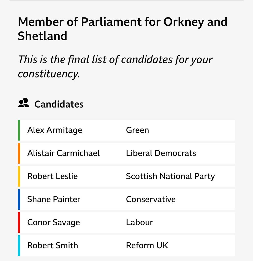 BBC Radio Orkney (@bbcorkney) on Twitter photo Listen to our Northern Isles Election Debate with 5 of the 6 candidates standing in Orkney & Shetland at 6pm on Tuesday evening on 93.7FM and <a href="/BBCSounds/">BBC Sounds</a> at bbc.in/3xmaNOC Reform UK candidate declined to take part. #orkney #elections2024 Listen to our Northern Isles Election Debate with 5 of the 6 candidates standing in Orkney & Shetland at 6pm on Tuesday evening on 93.7FM and <a href="/BBCSounds/">BBC Sounds</a> at bbc.in/3xmaNOC Reform UK candidate declined to take part. #orkney #elections2024