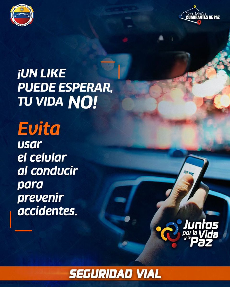 redip_losandes's tweet photo. En el Día Mundial de la Seguridad Vial, seguimos fortaleciendo la prevención integral para la vida y La Paz, en materia
de tránsito y transporte terrestre.

#VenezuelaJusticiaYPaz
#NicoTieneLasRiendas https://t.co/KU7Ncs1K0v