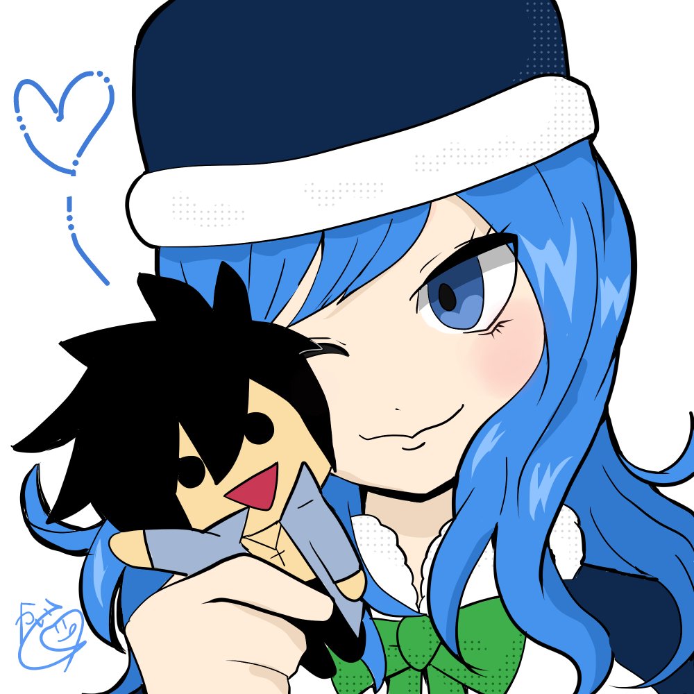 グレイぬいとジュビア♡ #フェアリーテイル #グレジュビ #かいと絵