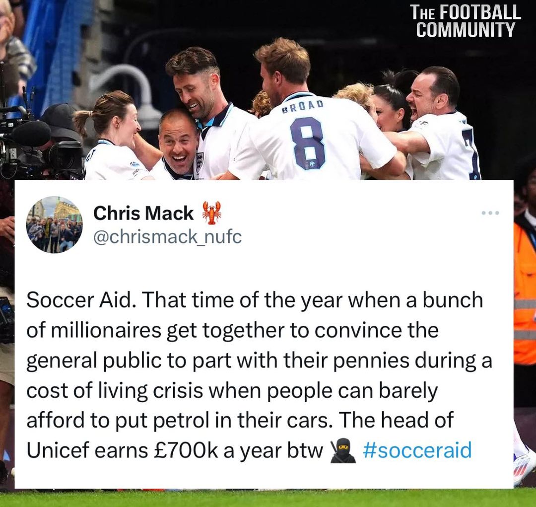 What do you think? #SoccerAid ⚽️