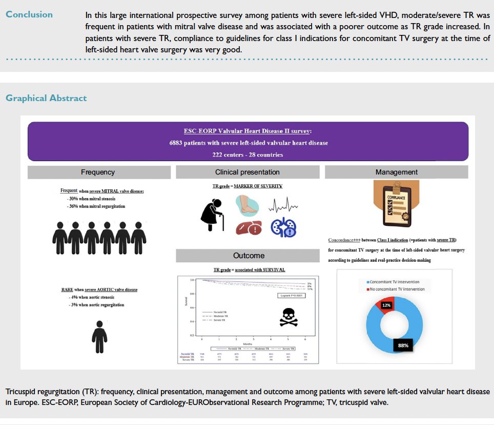 Emanuele Monda (@mondaemanuele) on Twitter photo Tricuspid regurgitation: Frequency, clinical presentation, management and outcome among patients with severe left-sided valvular heart disease in Europe. Insights from the ESC-EORP Valvular Heart Disease II survey
<a href="/ESC_Journals/">European Society of Cardiology Journals</a> <a href="/escardio/">European Society of Cardiology</a>
onlinelibrary.wiley.com/doi/10.1002/ej… Tricuspid regurgitation: Frequency, clinical presentation, management and outcome among patients with severe left-sided valvular heart disease in Europe. Insights from the ESC-EORP Valvular Heart Disease II survey
<a href="/ESC_Journals/">European Society of Cardiology Journals</a> <a href="/escardio/">European Society of Cardiology</a>
onlinelibrary.wiley.com/doi/10.1002/ej…