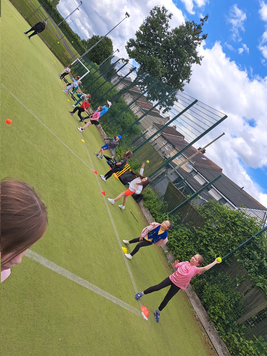 StTimothysPS's tweet photo. Room 6 learning cricket skills - bowling #healthweek22 https://t.co/U9oelMWzJB