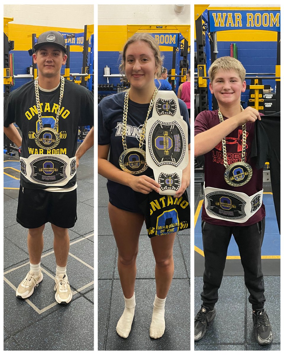 Warrior_Trained's tweet photo. MyProApparel Warriors of the Week: 6/3-6/6

Jack Cotter (Jr, FB, BB)
Taylor Dille (Jr, VB)
Mason Unger (FB, WR)

#WOTW #WarriorTrained  @MyProApparel @SchoolsOntario @ont_athletics @OntarioFB @Wrestling_OHS @ONTBaseball https://t.co/pfS4hrzYVQ
