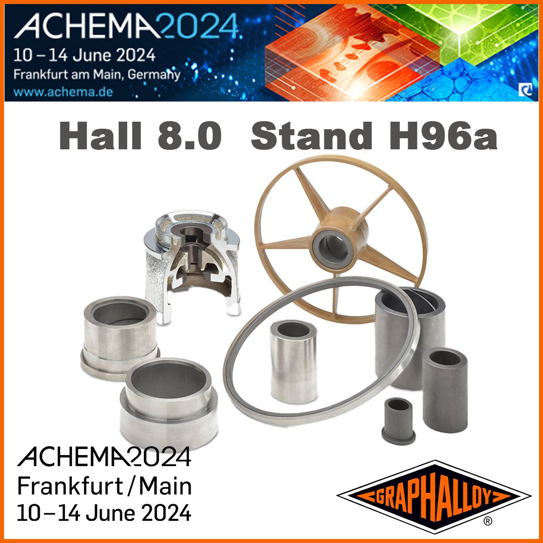Mr_Mumpsimus's tweet photo. We're here in Frankfurt @ACHEMAworldwide2024 🇩🇪 Stop by and say "Hallo" and check out how GRAPHALLOY® can solve your toughest bearing problems in the harshest environments.
#ACHEMA24 #graphalloy #reliability #technology #lubricity https://t.co/DKL6n7TzEE