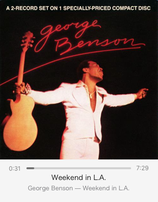 HosonoShotgun's tweet photo. #NowPlaying
#GeorgeBenson
#WeekendInLA https://t.co/GbwXv5CypT