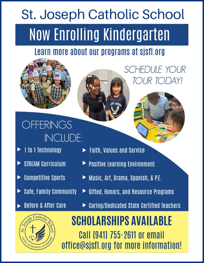 sjcsbradenton's tweet image. 🎉 Looking for a Kindergarten for the 2024-2025 school year? Families can learn more about SJCS by visiting sjsfl.org as well as calling (941) 755-2611 or emailing the office at office@sjsfl.org. Please LIKE and Retweet. #sjcseaglessoar 🦅 #Bradenton #ManateeCounty