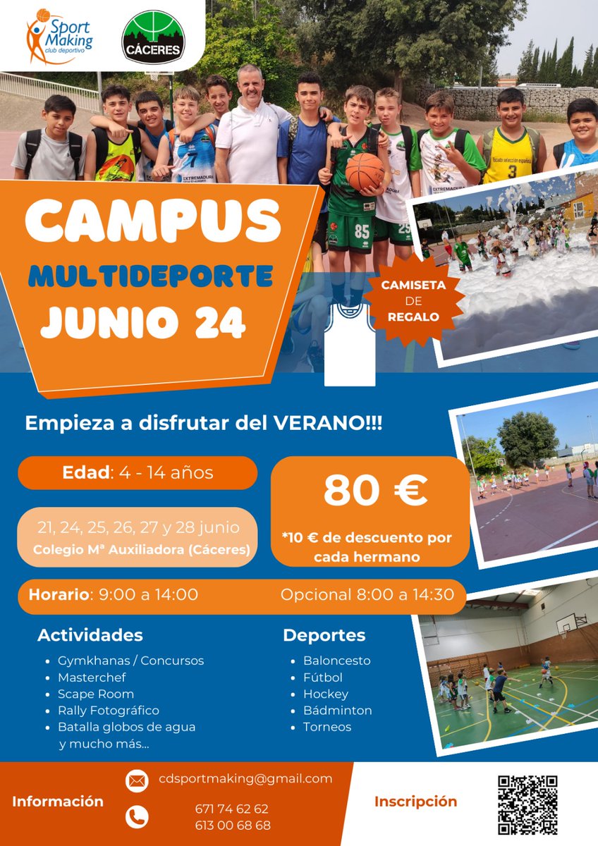 Ya queda menos para nuestro segundo campus !! Tiempo de disfrutar.

<a href="/Caceres_Basket/">CacerEsBasket</a>