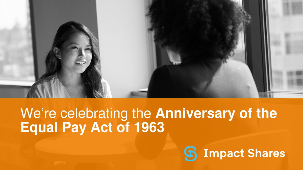 At Impact Shares, we are excited to celebrate the Anniversary of the Equal Pay Act of 1963. Happy to be working with <a href="/YWCAUSA/">YWCA USA</a>  in promoting equality and creating impact for women together.