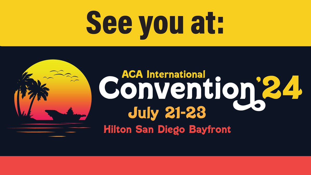 📢 Today is the LAST DAY to grab ACA's early-bird savings for the upcoming Convention &amp; Expo in San Diego from July 21-23! Register by EOD and save $200 on your registration costs. Don’t miss out! 🌟 buff.ly/4ebh4xk 

We can't wait to see you in San Diego! #ACACONV24