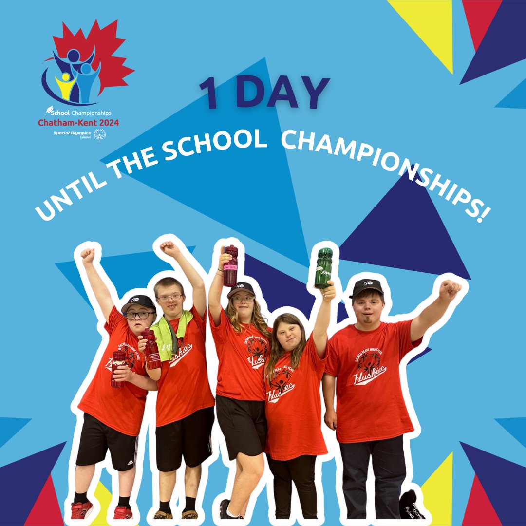 The wait is over! The SOO Chatham-Kent Provincial School Championships begin tomorrow!

Join us in celebrating inclusivity and our incredible athletes! #SchoolChamps24