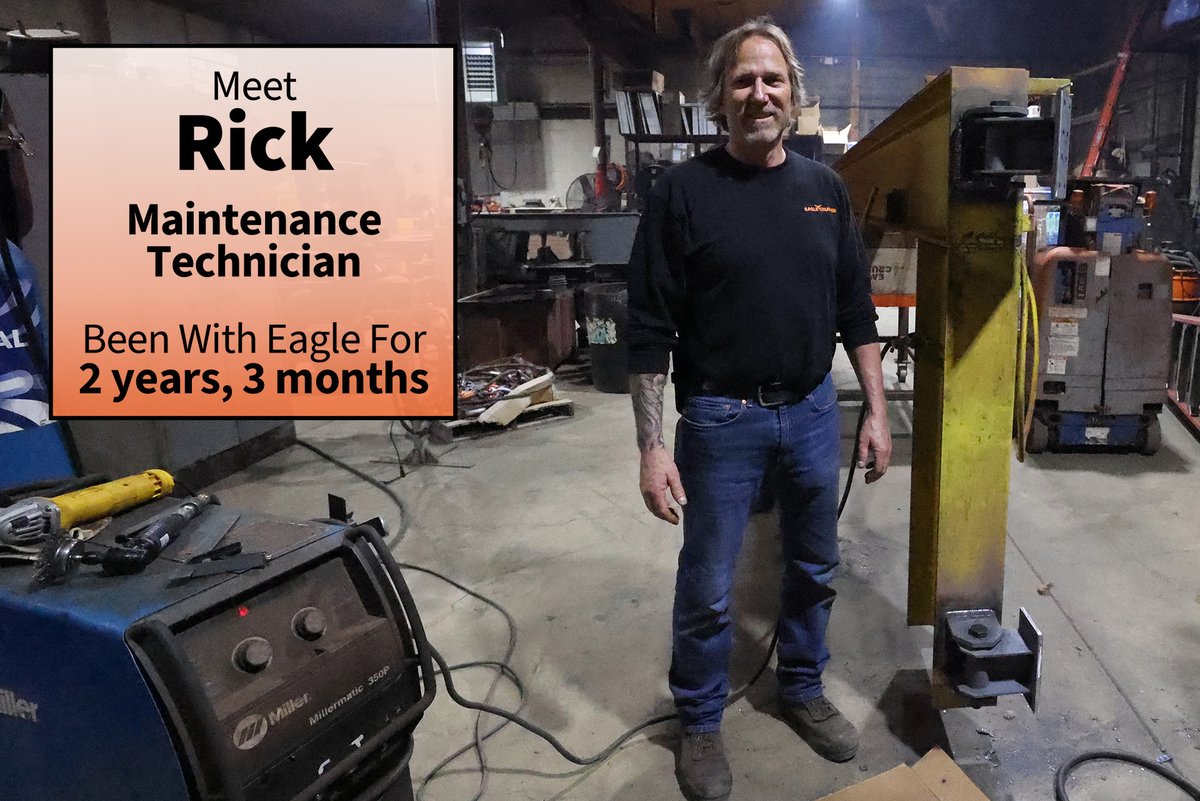 EagleCrusherCo's tweet image. Today, we're highlighting two fantastic employees. Meet Jaime, parts cleaner, and Rick, maintenance technician. You can join Jaime, Rick, and others by visiting our careers page.

#bucyrusjobs #ohiojobs #partscleaner #maintenancetechnician