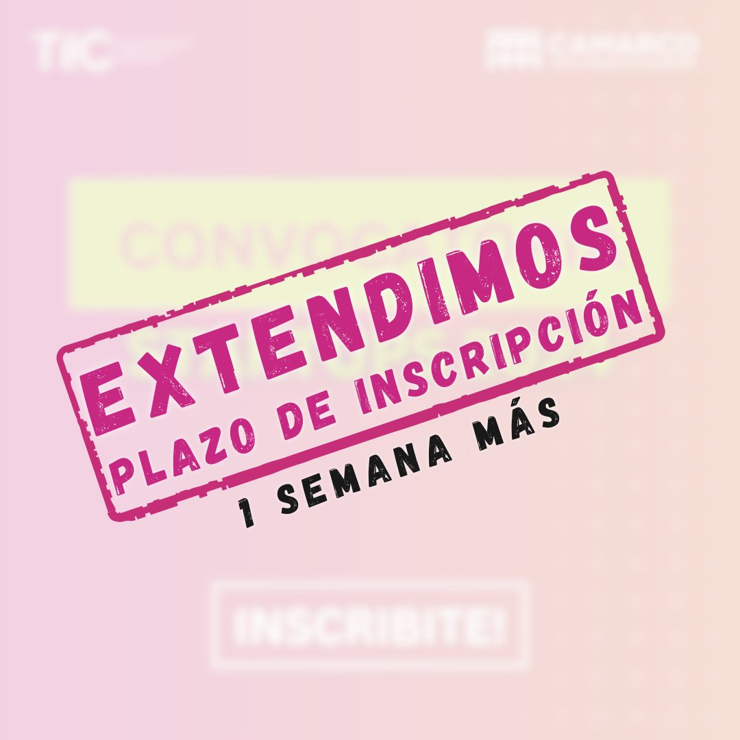 Si! Extendimos el plazo de inscripción a nuestra #ConvocatoriaTIIC por una semana más!

Las startups están viendo el potencial que tiene <a href="/tiiccamarco/">tiiccamarco</a> para su crecimiento.

Tenés tiempo hasta el 14/6

👉  

#startups <a href="/CamarcoArg/">Cámara Argentina de la Construcción</a>