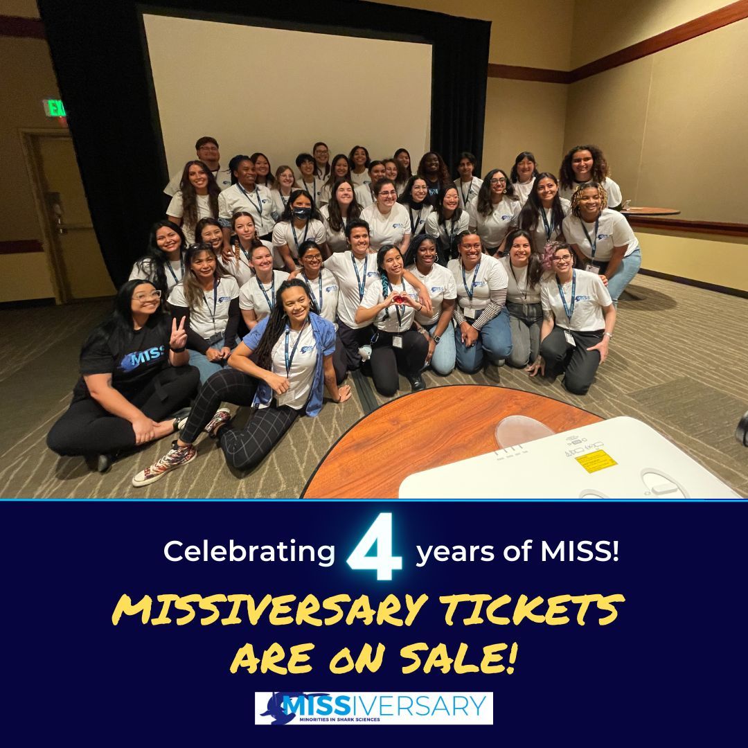 Don't forget that Missiversary tickets are ON SALE! We can't wait to celebrate with you! Join our MISSion and help us reach our goal by purchasing tickets to our event or donating via the link below! 🔗 🦈

buff.ly/3yoyk1G 

📣 Spread the word, MISS is turning 4!