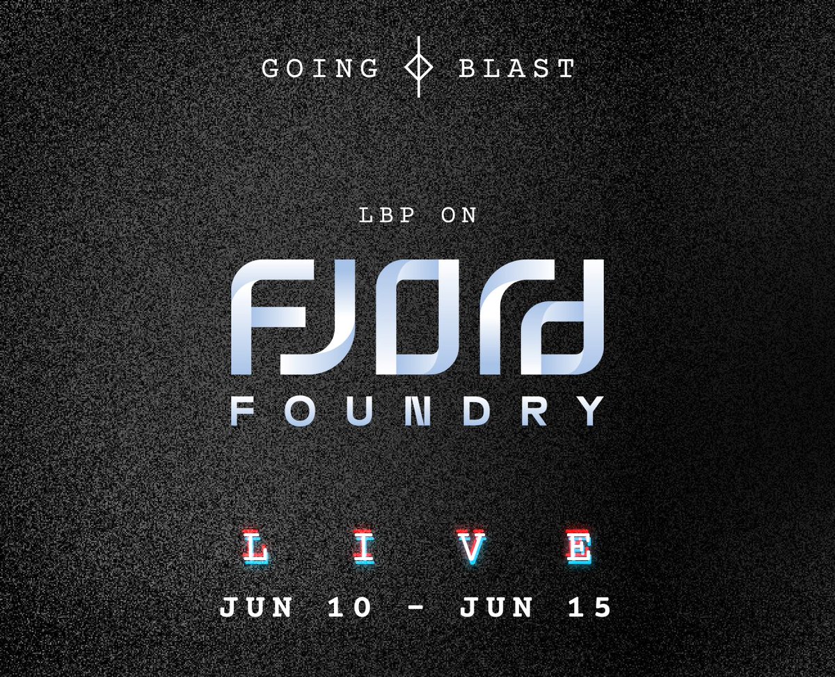 Going Once.. Going Twice... GOING BLAST

Fjord Foundry LBP: app.fjordfoundry.com/pools/0xcdab22…

After months of hard work, we're thrilled to launch GOING BLAST. We have 3 huge announcements to kick off auction season:

1. The GOING BLAST pre-sale LBP is now live on Fjord Foundry! Fjord is